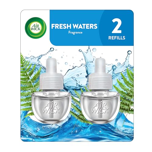 Air Wick, Plug in Scented Oil 2 Refills, Fresh Waters, 1.34 Oz (Pack of 2)