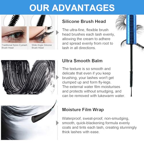 Prime-Lash Mascara for Mature Ladies, Prime Lash Mascara for Mature Ladies, Prime-Lash Mascara for Seniors with Thinning Lashes Waterproof Mascara Black Volume and Length(1PC) - Image 6