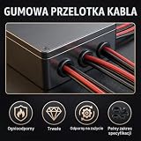 LOLANIUT 90 sztuk gumowych przepustów kablowych, zestaw 9 rozmiarów, 3-14 mm, z gumową tulejką i gumową uszczelką, okrągłe, przepust kablowy, wodoszczelny, do ochrony kabli, tulejki kablowe do wylotu