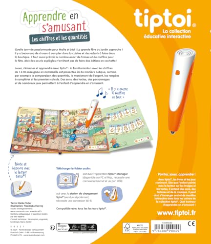 Ravensburger tiptoi® Livre interactif Apprendre en 'amusant : Les Chiffres et Les quantités Jeu éducatif électronique sans écran A partir de Version française 13099049 - vue 2