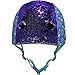 Krash Girls Bike Helmet, Purple Feather Flip Sequin