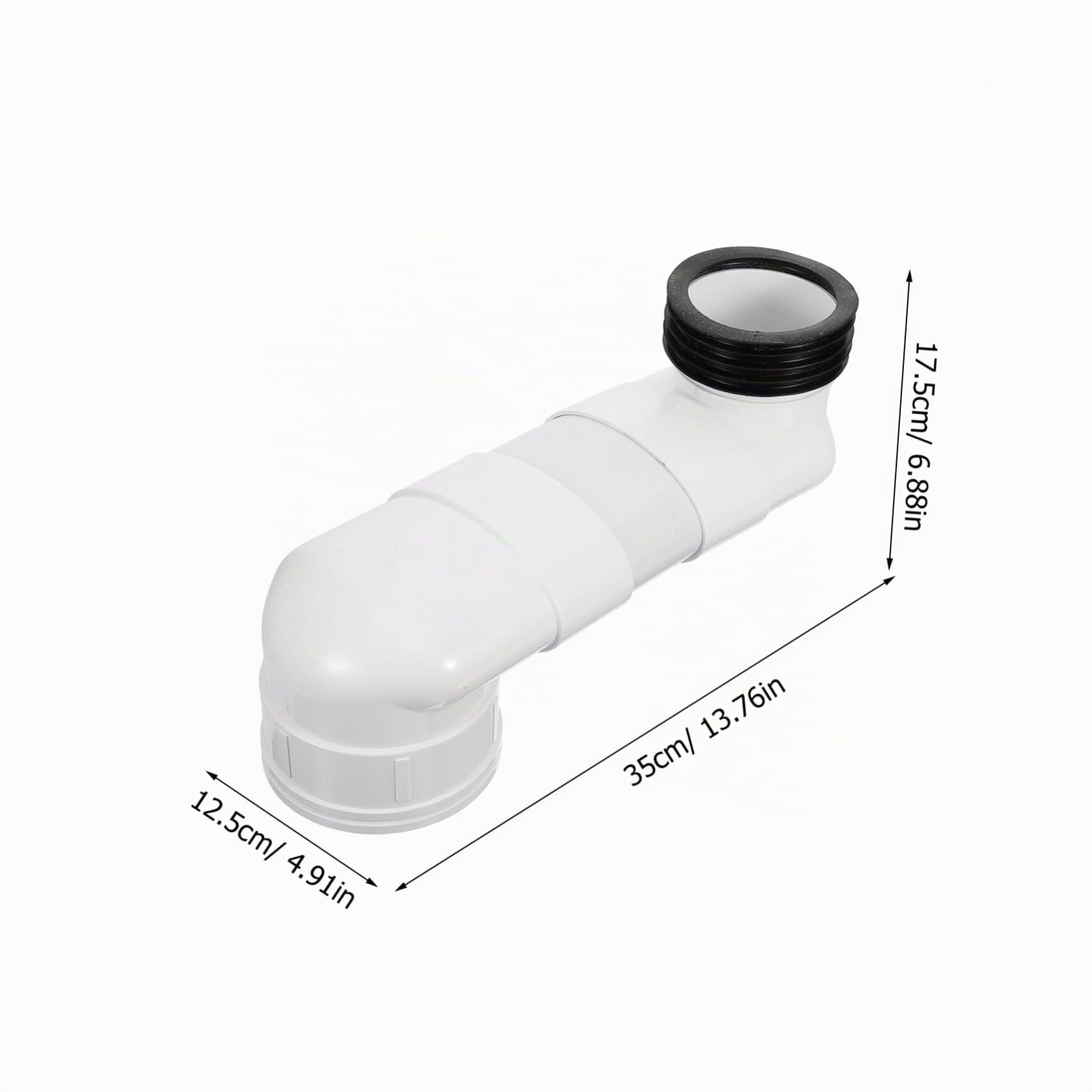 Angoily Dispositivo di Spostamento Wc Regolabile in Pvc Bianco Offset Massimo 10cm, Soluzione Versatile per Bagni Residenziali e Commerciali, Previene Problemi di Drenaggio