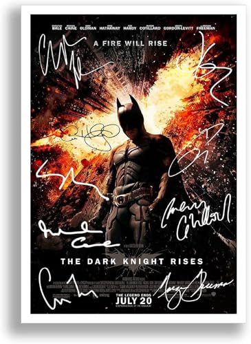 Batman The Dark Knight Rises Cast Signed A4 Poster Photo Print Framed Autograph Gift Movie Film (A3 Poster only)
