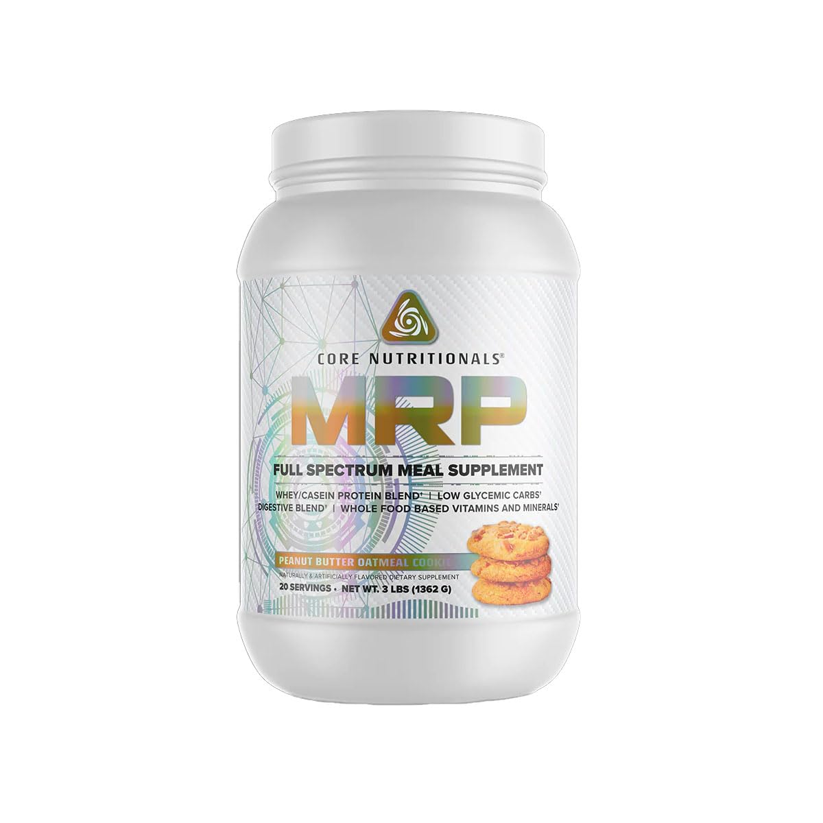 Platinum MRP Full Spectrum Meal Replacement, Sustained Release for All Day Amino Acid Support, 27G Protein, 20 Servings (Peanut Butter Oatmeal Cookie)