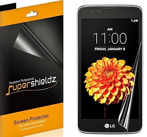 (2 Pack) Supershieldz Designed for LG K7 Screen Protector (Full Screen Coverage) Anti Bubble High Definition Clear Shield (TPU)