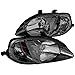Spec-D Tuning 2LH-CV99G-V2-RS Honda Civic 2/3/4Dr Chrome Smoke Lens Headlights+Amber Reflector