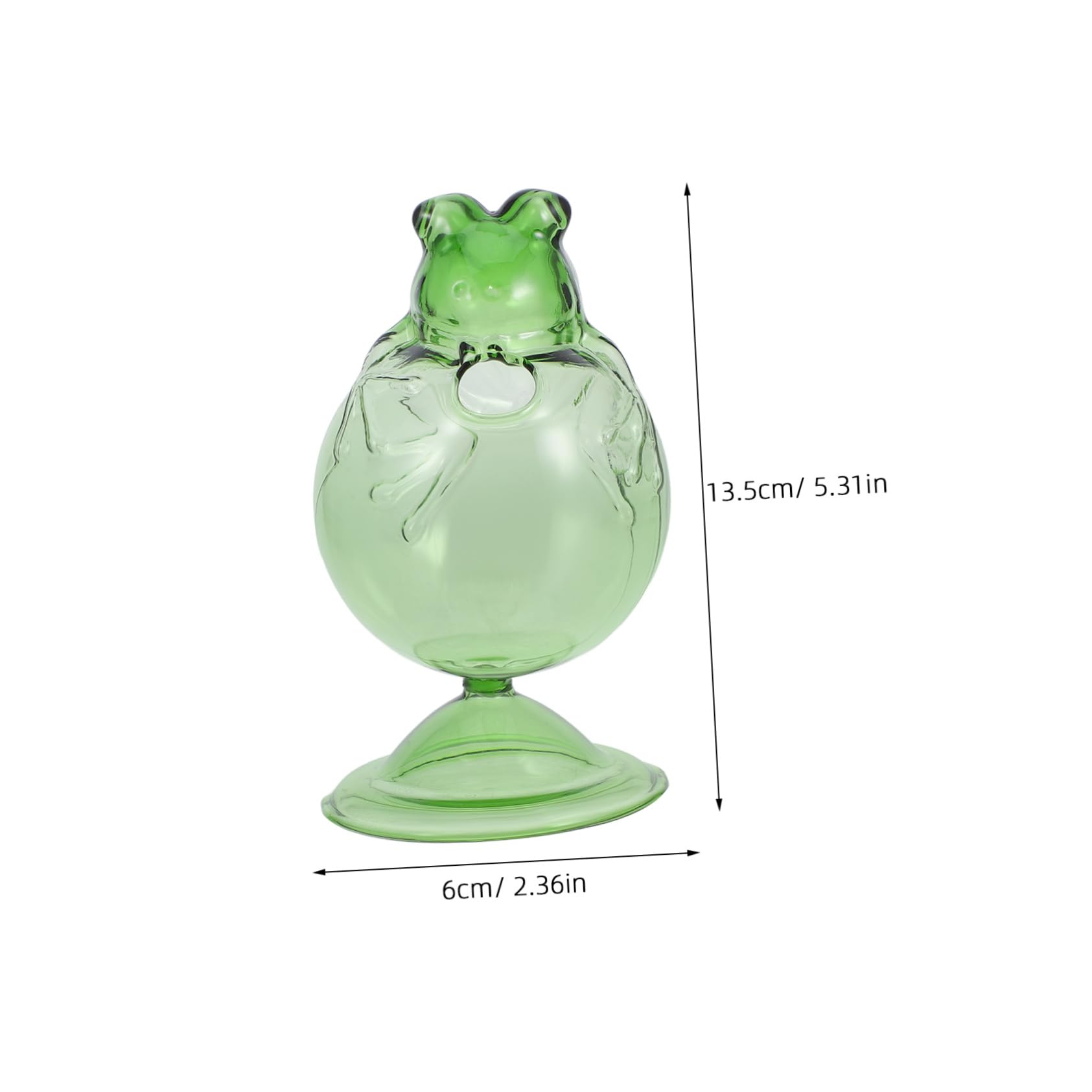 COLLBATH Creative Frog Tumbler Cute Glass Goblet with Design Ergonomic Grip for Home Office Use Drinking Glass for Parties Everyday Enjoyment
