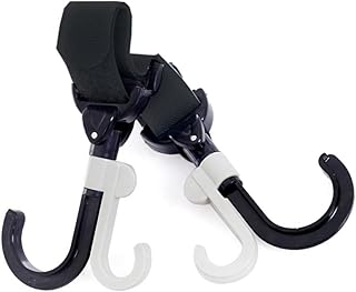 YARNOW 2 Pçs Ganchos Para Cabide Para Carrinho Ganchos Para Carrinho De Bebê Clipes Pretos Para Carrinho De Bebê Ganchos Para Bolsa Clipes Para Carrinho Gancho Cinza Corda Gancho Para