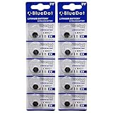 BlueDot Trading Long-Lasting & High Capacity 3V CR927 Battery Lithium Button Cell Batteries for Car Remote, Key Fob, and More (Packaging May Vary), 10 Pack