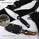 Sanrenmu Fixed Blade Messer mit Mantel Outdoor Messer G10 Griff 12C27 Stahl Material Blade 3.94 Zoll S718 (Schwarz)