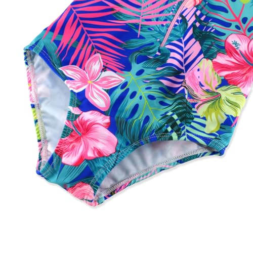 Image of Girls Swimsuits One Pieces Long Sleeve Swimwear UPF50+ Toddler Kids Zipper Sun Protection Bathing Suits Sizes 2-12