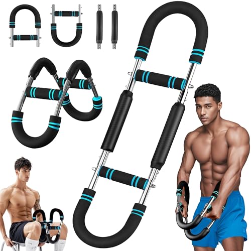 auvstar Twister Armtrainer,Verstellbarer Power Twister(30-50 kg/65-110 lb),Portable Brusttrainer,Abnehmbare Konstruktion,Armtrainer für Zuhause, Büro & Reise,Formt den Perfekten Körper für Männer