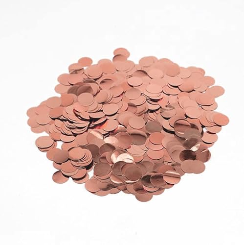 ZYOOO Rose Gold Metallic Shiny Round Table Confetti - Balloon Fill Confetti - 1.5cm - 6000pcs/1 Pack