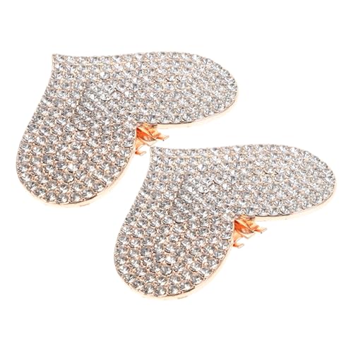 GALPADA 2pezzi Fermagli Per Scarpe a Forma Di Cuore Con Cristalli Accessori Decorativi Per Tacchi Alti Clip Per Scarpe Staccabili Per Ogni Occasione