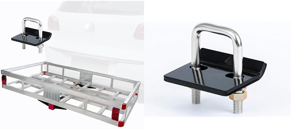 MaxxHaul Aluminum Cargo Carrier 500 lb Capacity with Hitch Tightener for 2" Hitches - 47.25" x 20.25" x 6" Inner Dimensions