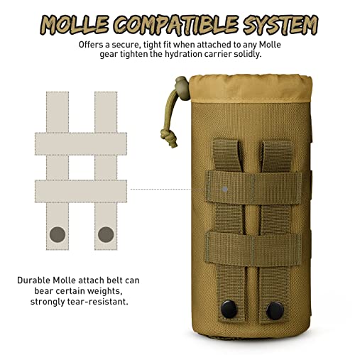 Gonex Tactical Military Molle Water Bottle Pouch Tan #TOP3