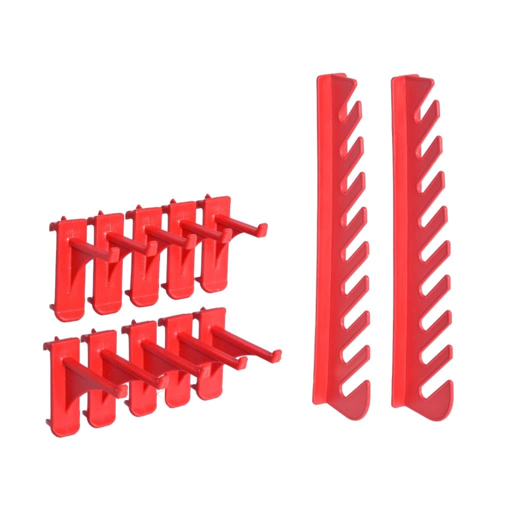 Genérico Kit de Cajas de almacenaje 141 pzas Paneles de Pared Rojo/Negro,Bricolaje,Accesorios de Bricolaje,Organización y Almacenamiento de Herramientas,Armarios para herramientas-150814