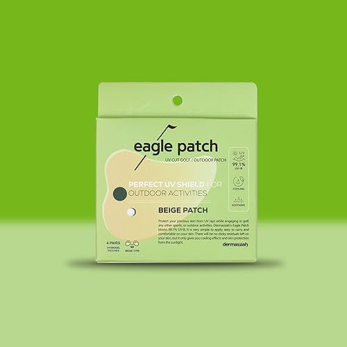 Miniatura 9 de Parche de golf con protección UV (beige, 4 unidades) - Parches faciales de gel protector solar hidratante para actividades al aire libre, protector