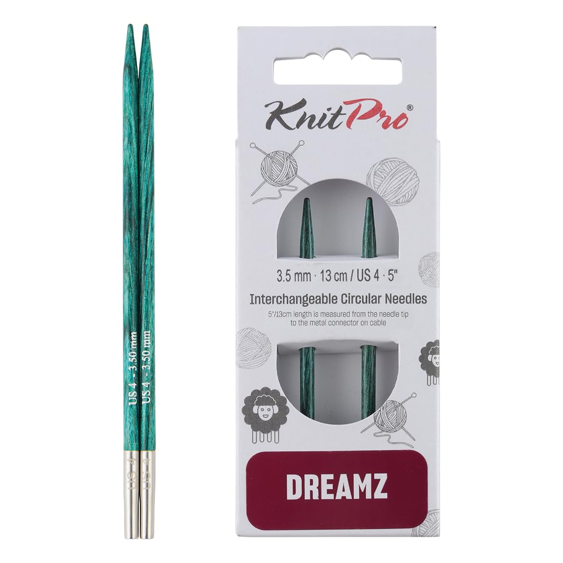 KnitPro Dreamz Interchangeable Circular Needles 5" (13cm) | Size 3.50mm
