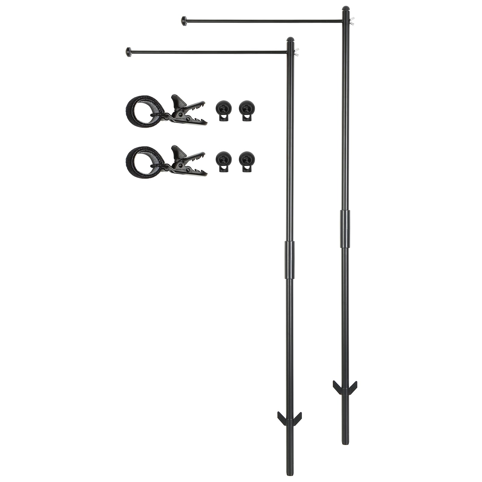 Support de drapeau de jardin noir robuste et facile à monter pour mât - 8