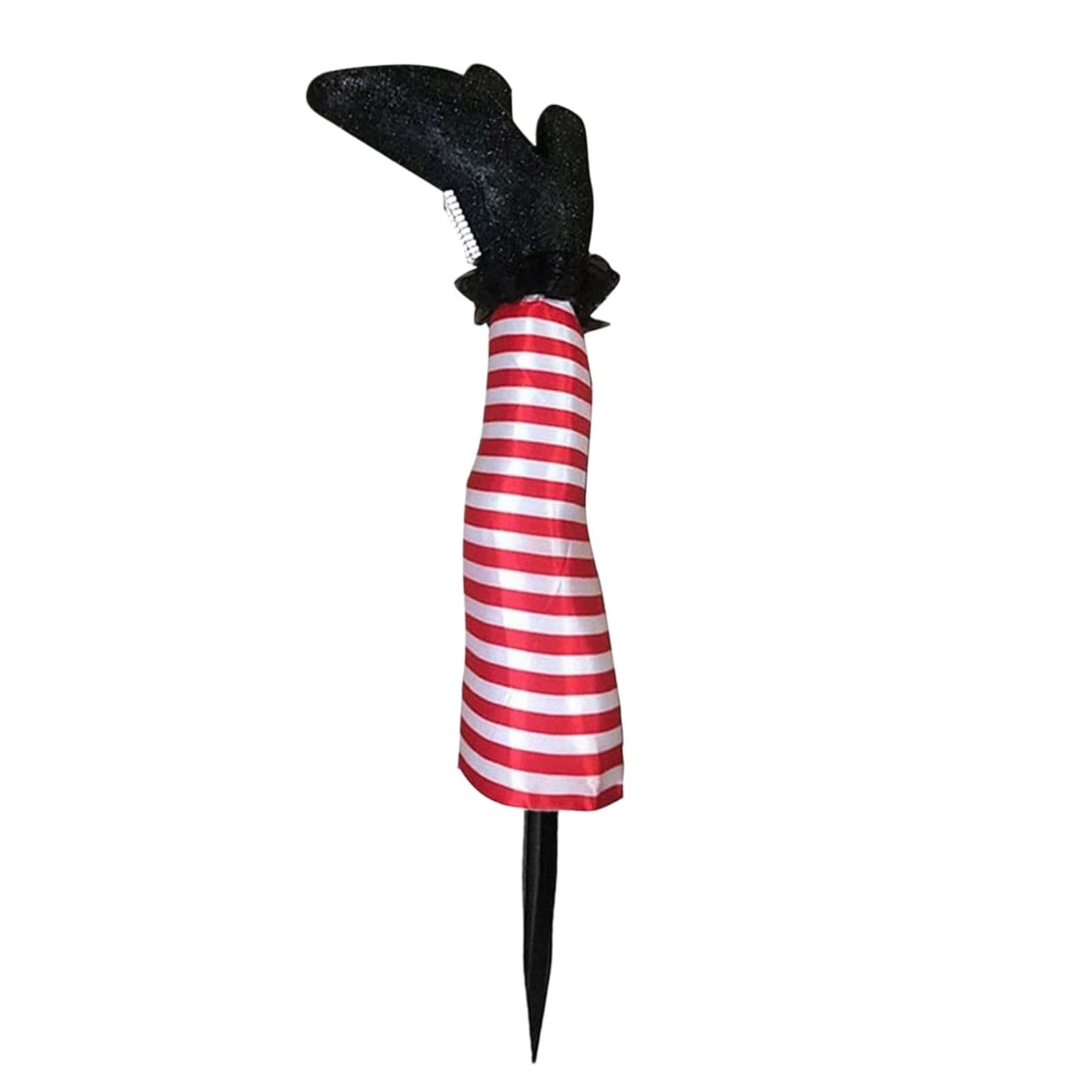GnathicHOME Halloween Witch Leg Yard Stakes | Garden Stake Halloween Decorations for Patio Lawn Porch Roof Grassland Pathway Garden Backyard (47 * 15cm,red-1pc)
