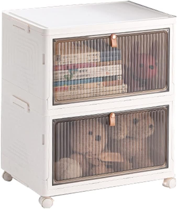 Boîte de rangement pliable avec couvercles : bacs en plastique empilables pour maison