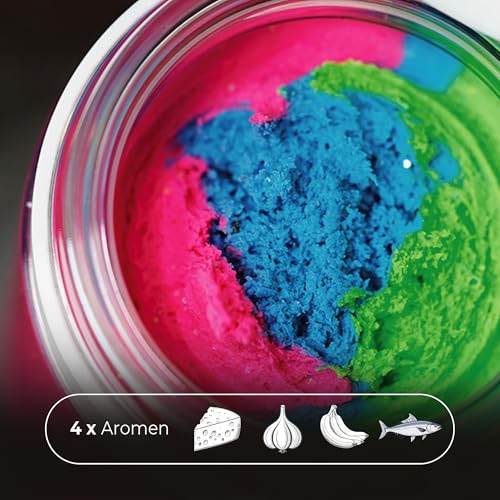 Foto von Spro Trout Master Pro Paste - UV-aktive, Schwimmende Forellenpaste für Maximalen Fangerfolg, Trout Fishing Bait UV - Forellenköder für Großforellen, Trout Bait (White/Garlic)