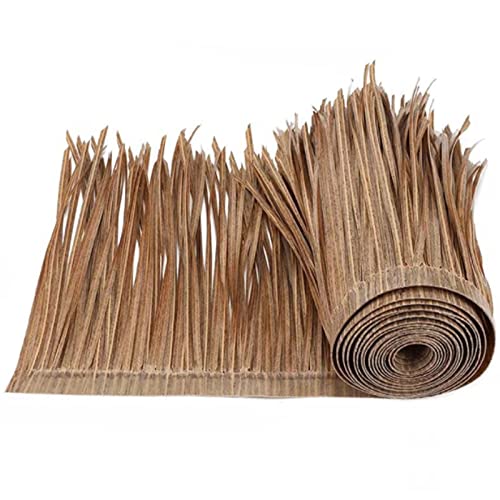 1.65X3.3ft Grass Runner Material Decorations Waterproof, Thatch Roofing Tiles Rolls Duck Blind Boat Blinds Raffia Grass Hut, Palm Thatch Rolls Duck Boat Blinds Straw Roof for Umbrella Covers Mini Bar