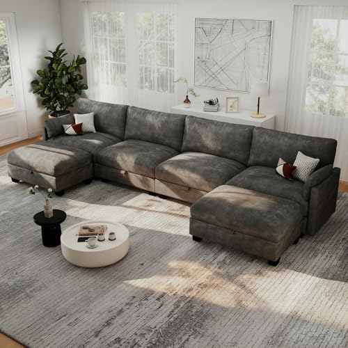 OhaiAura Modular Sectional U Shaped Sofa Couches for Living Room,...