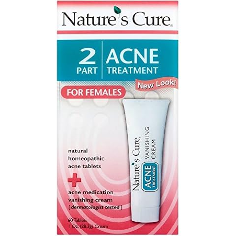 Nature's Cure 2 Part Acne Treatment for Females 60 tablets 1 oz Cream (Pack of 7) Cover