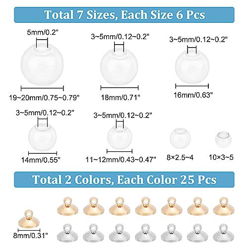 PH PandaHall 42pcs Mini Empty Clear Glass Globe - Image 2