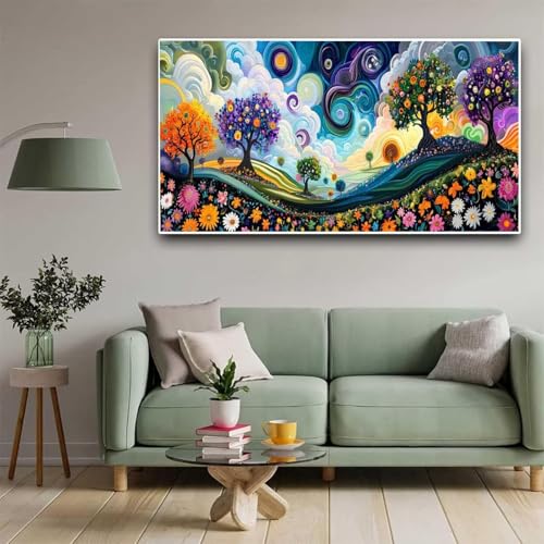 DIY Diamant Strass Point Croix Cristal Painting 5D Peinture Fleur 40x80