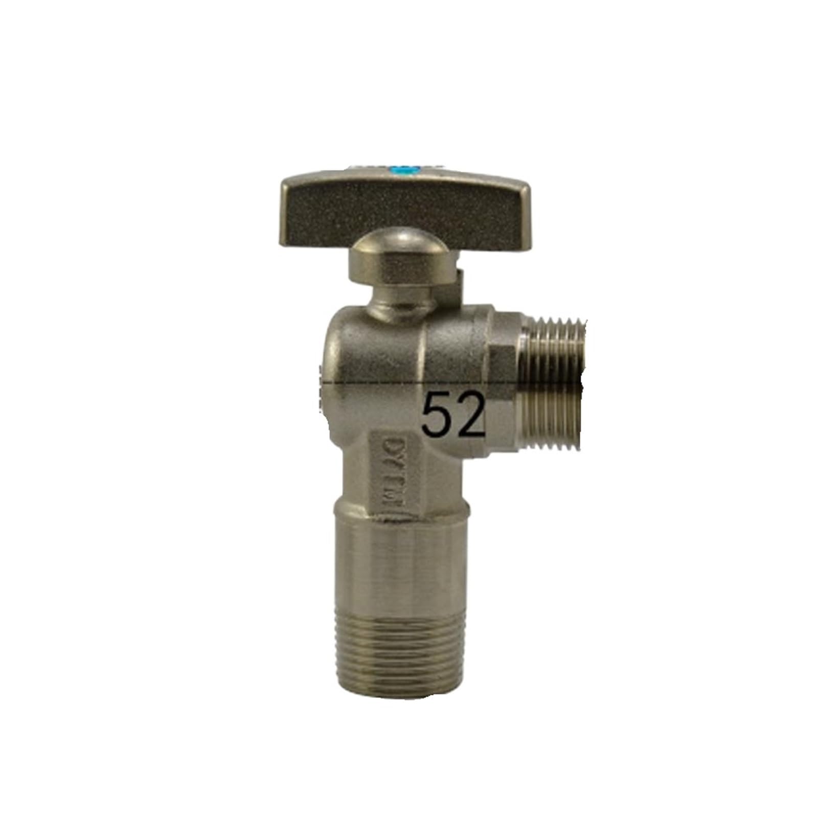 1 Stück 3/4 Zoll BSP Außengewinde Kugel Eckventil Winkel 90 Grad Lochgröße 15 mm Wasser Gas Öl Höhe 104 mm roter Punkt