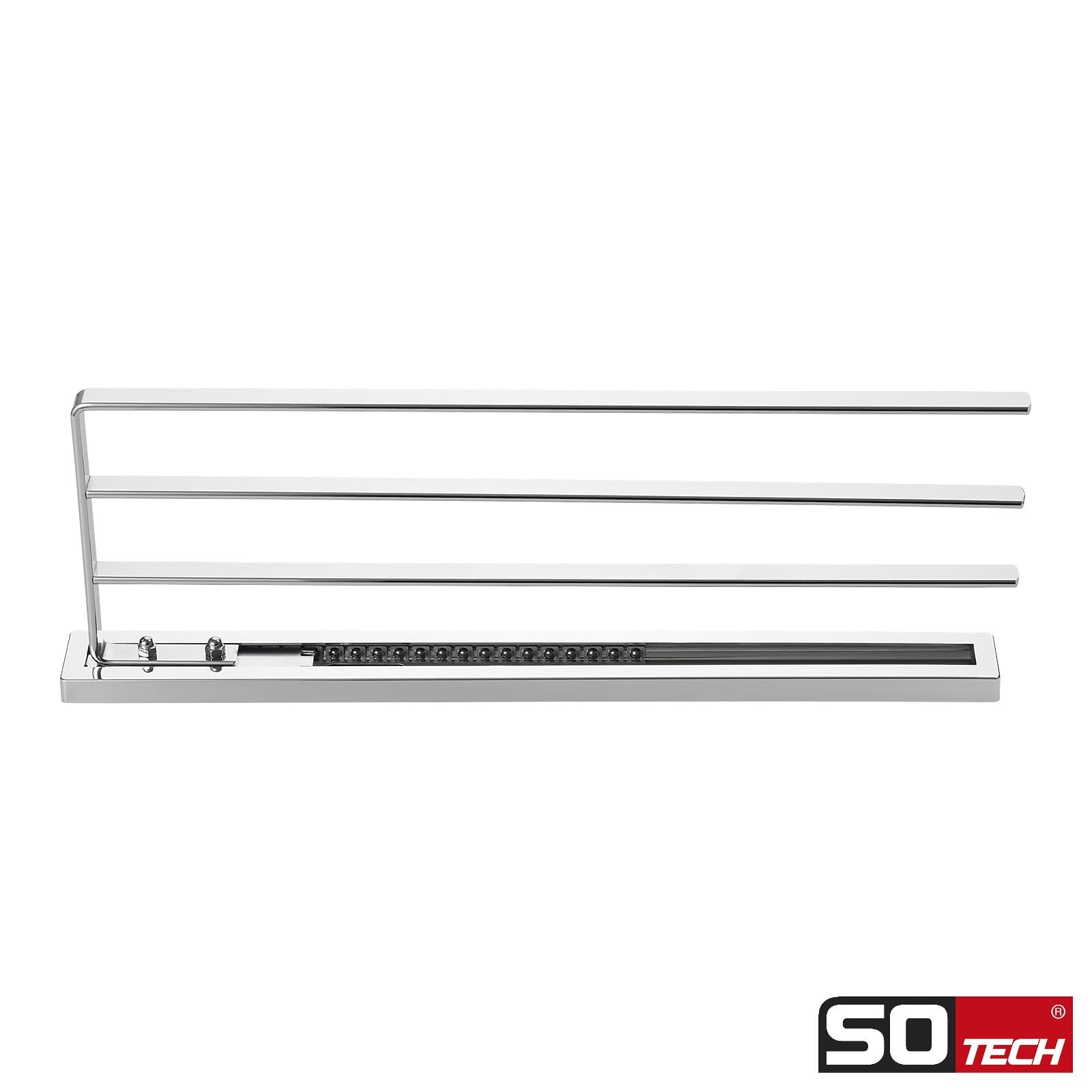 SOTECH Porte-Serviettes Elegance chromé 3 Bras 415 mm insérés, rallonge 715 mm Porte-Serviettes