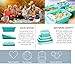 AMAZING CONTAINERS™ Collapsible Silicone Food Storage Container Set of 4 with Lids | Stackable | Microwaveable | Freezer, Dishwasher Safe| BPA Free