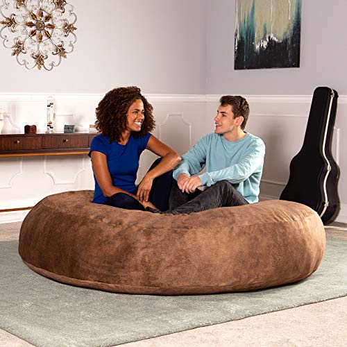 Jaxx 6 Foot Cocoon - Premium Giant Bean Bag For Adults - Padded Microvelvet, Saddle #TOP2