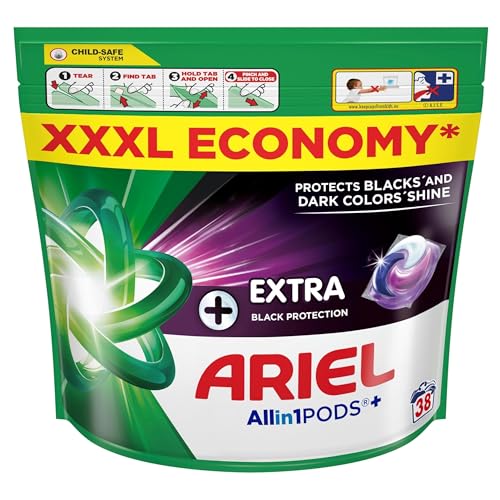 Cápsulas de detergente Ariel All-in-1 PODS Black Protection - 38 unidades / 38 cápsulas para NEGRO