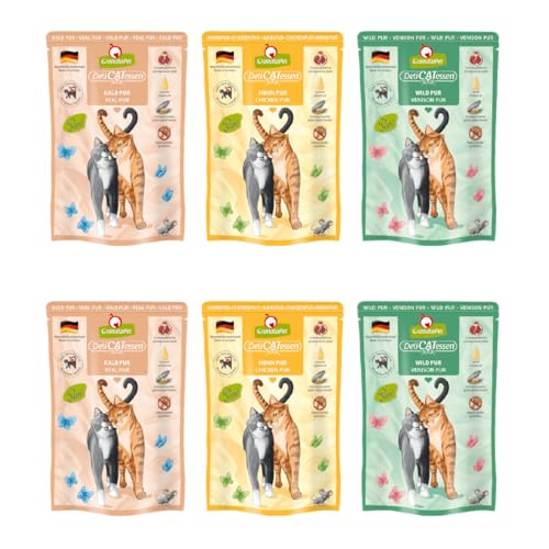 GranataPet Delicatessen Multipack 2 PUR, cibo umido per gatti, 6 x 85g