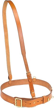 WW1 Sam Browne Belt with Shoulder Strap Brown Leather will fit 46" - 50"
