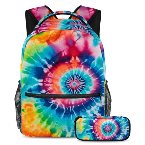 Cartable tie-dye spacieux pour ranger toutes les fournitures sans douleur