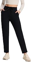 Yogipace Women's CozyWarmth Petite/Regular/Tall Thick Fleece Lined Ankle Pant Thermal Winter Straight Leg Pants with Pockets