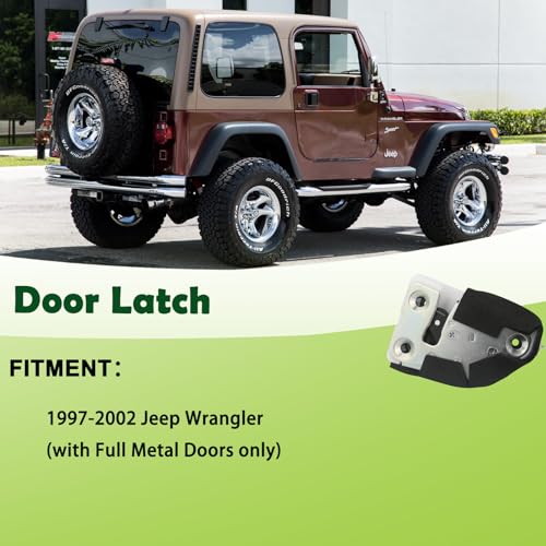 Image of Door Lock Latch Actuator Assembly Front Right Passenger Side Compatible with 1997-2002 Jeep Wrangler Replaces 55075990AE