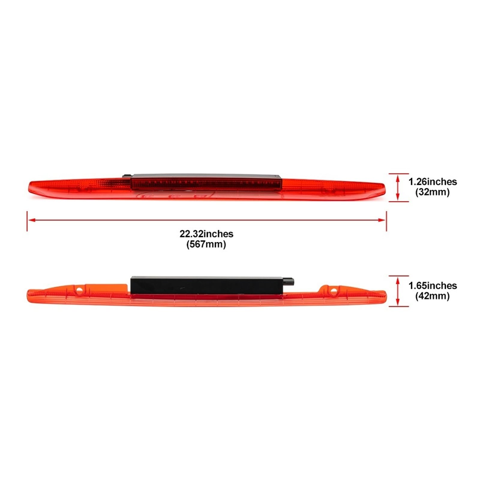Dla Porsche Boxster 986 1997-2004 wędzony samochód trzecie trzecie światło hamowania LIGHT lampa stop tylna tylna lampka sygnalizacyjna(Red)