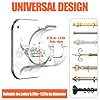 No Drill Curtain Rod Brackets No Drilling Holder 20lb - Renter Friendly Self Adhesive Curtains Hooks for Apartment Dorm Classroom Decor Hanging Drapes Rv over Blinds Dorm Kitchen Bedroom Home Bathroom #1