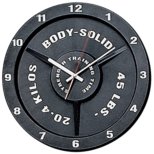 Body-Solid Weight Plate Art Wall Clock Battery Operated - 15