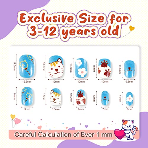 144 pezzi bambini Unghie finte, Set di unghie