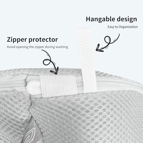 Shoe Washing Machine Bag, Large Laundry Bag for Sneaker, Grey, 8x15", 2Pcs by Kimmama - Used condition - Image 8