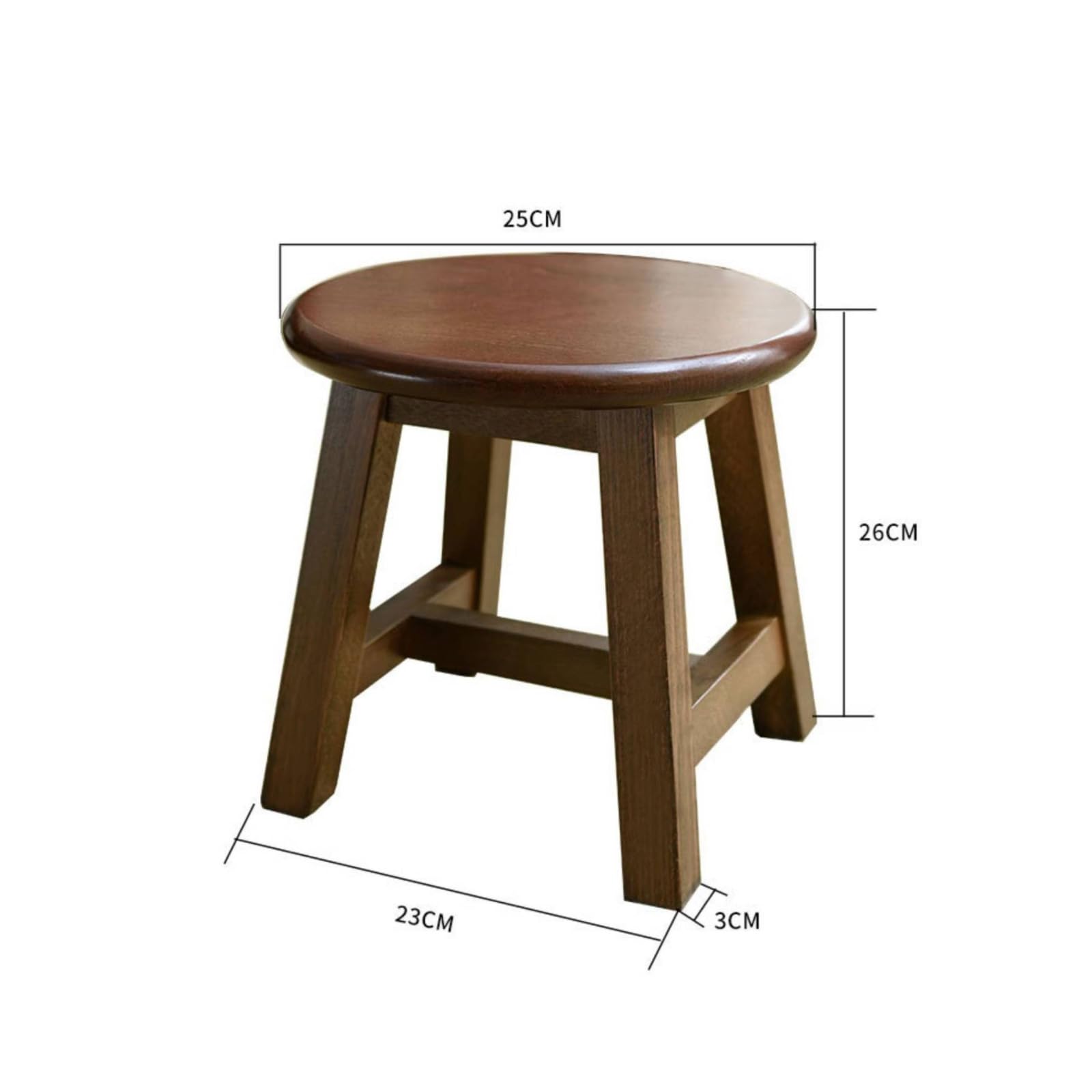 Taburete Compacto Resistente, Taburete bajo, Estable, Banco, para Recibidor, Salón, Niños