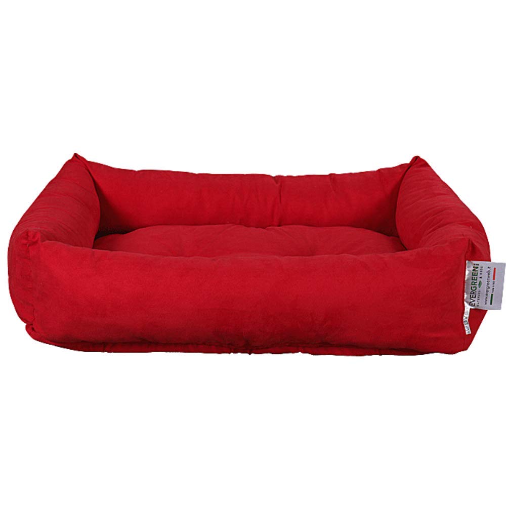 evergreenweb – Cama para perros 45 x 65 cm de tamaño pequeño, Relleno de Lazo Water Foam efecto pluma Suave lavable, caseta de interiores con cojín desenfundable, colchón para animales Domésticos, Rex