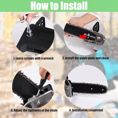 WIRSHO 5 PCS 6 Inch mini Chainsaw Chain for 6 Inch (15 cm) Guide Bar, 6" - 37DL - Image 4